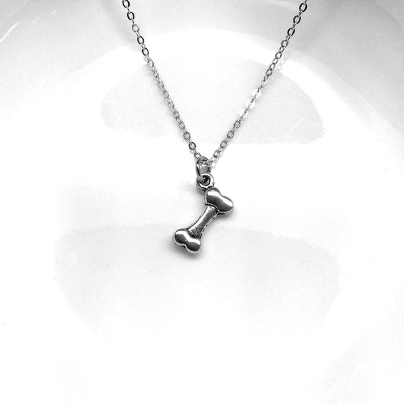 Miniature Dog Bone Charm Necklace - Picture 2 of 2